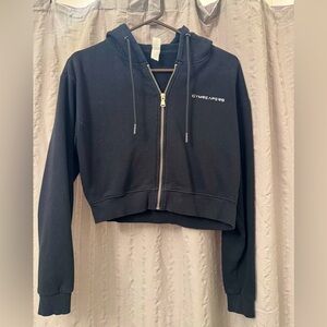 Crop zip-up hoodie